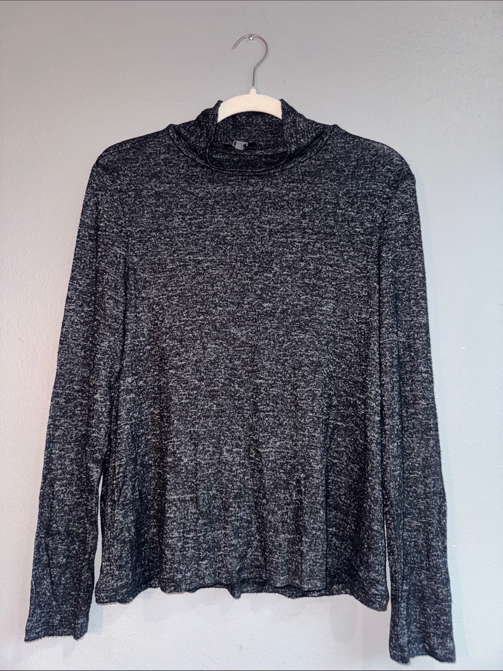 Jules & Leopold Marled Charcoal Turtleneck Sweater-Capsule wardrobe